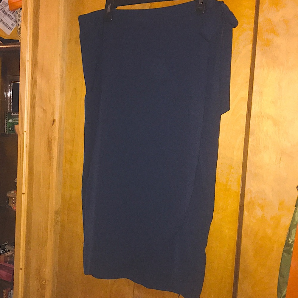 NWOT Maurices Navy Tulip Wrap Around Midi Skirt